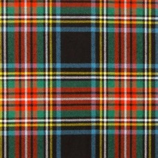 Stewart Black Ancient 16oz Tartan Fabric By The Metre